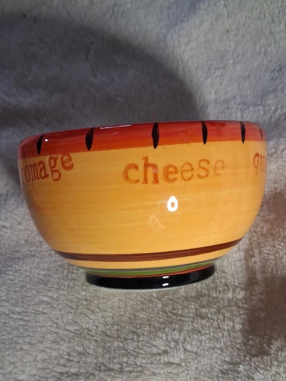 Ceramic Queso Dip Bowl Gourmet Chef 2005 VINTAGE